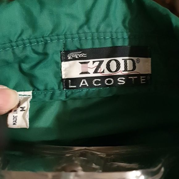 Men's Vtg Izod Lacoste Light Windbreaker Jacket sz M - Picture 3 of 4
